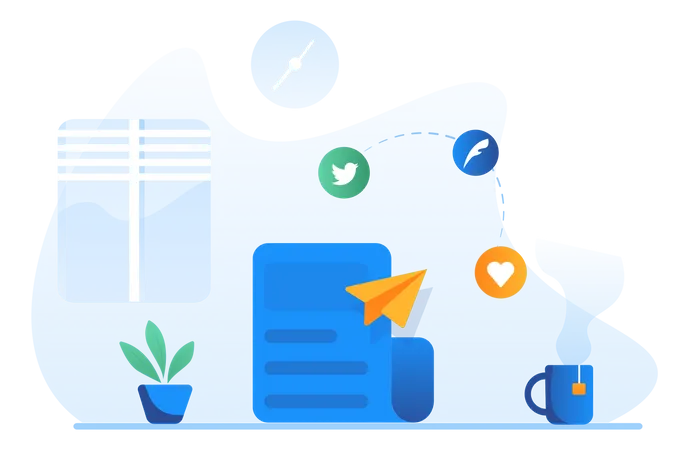 Daily shopping illustration